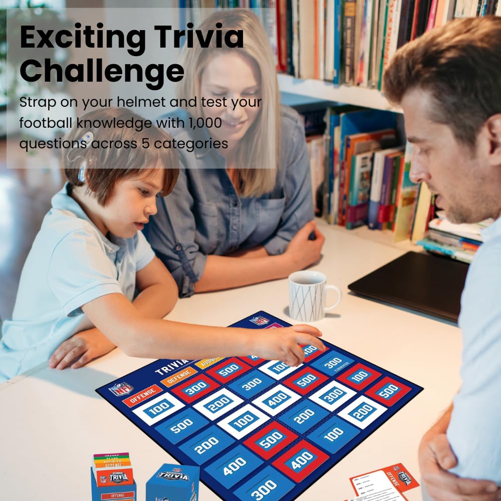 Masterpieces NFL Gridiron Trivia Challenge Board Edition – Official NFL Trivia Game with 1000 Questions