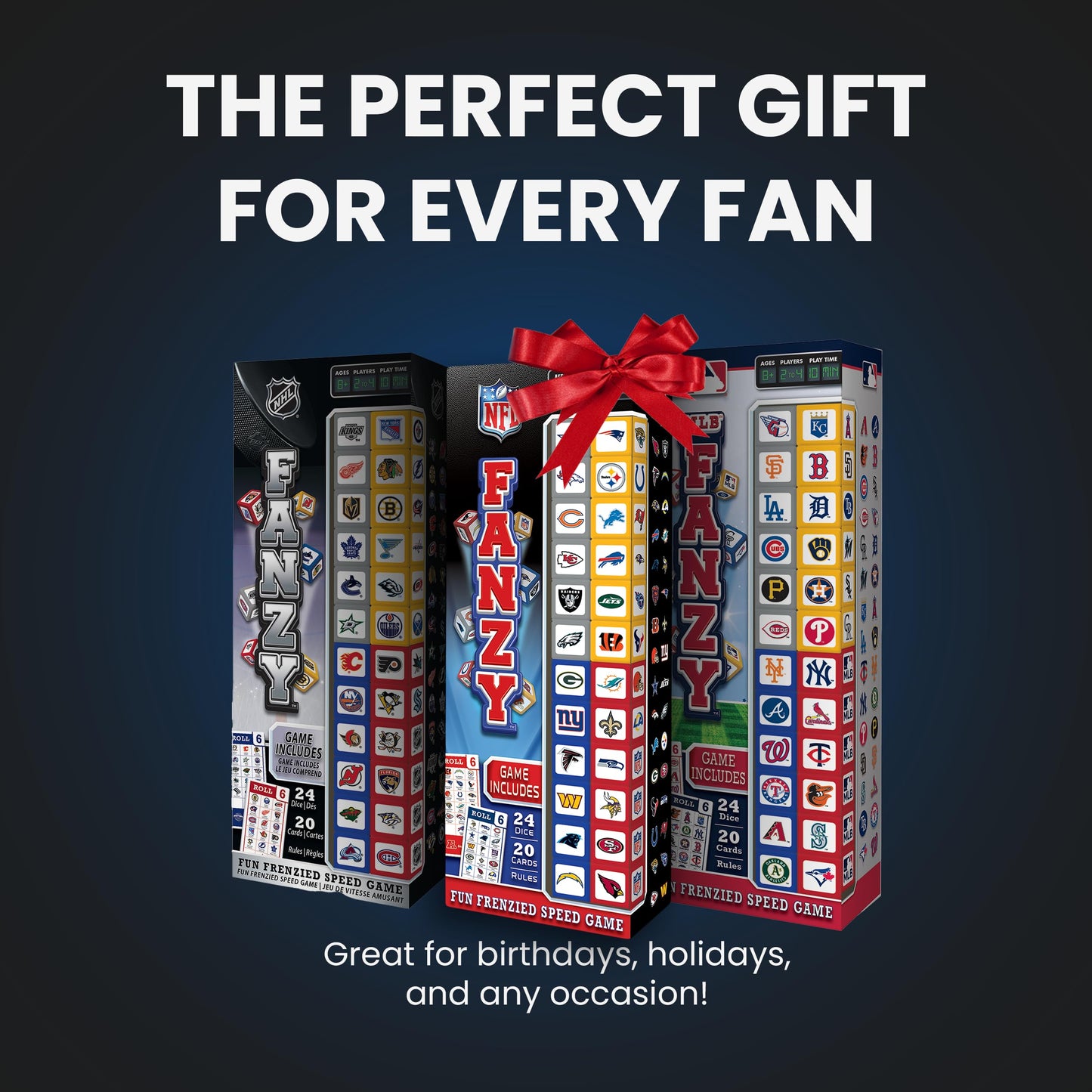 MasterPieces NFL League Fanzy Dice Game – Officially Licensed Family Game for Kids & Adults