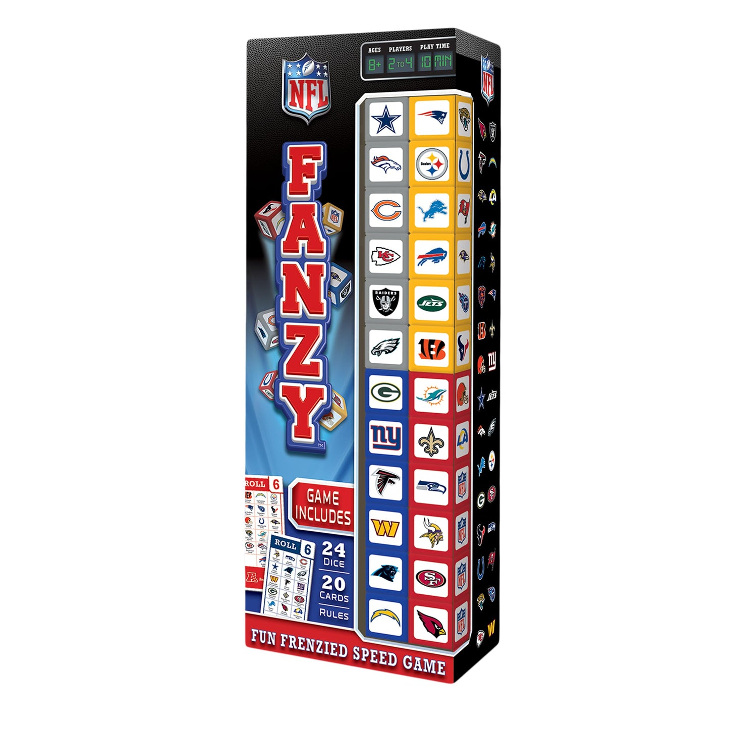 MasterPieces NFL League Fanzy Dice Game – Officially Licensed Family Game for Kids & Adults