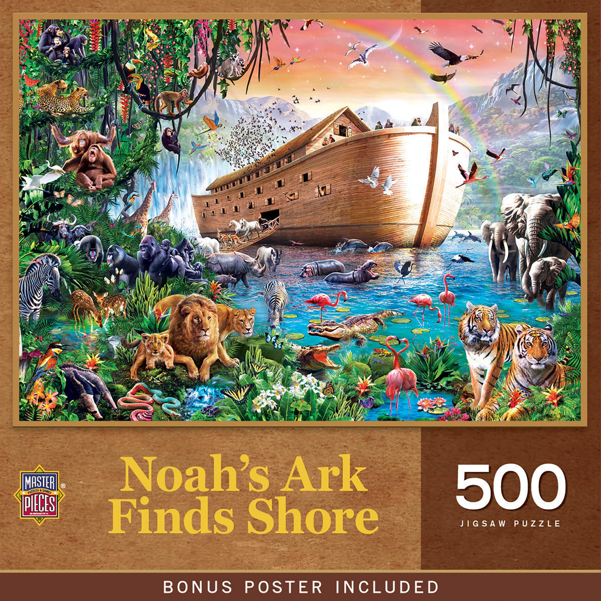 MasterPieces Noah's Ark Finds Shore – 550-Piece Jigsaw Puzzle (18x24) | Matte Finish & Eco-Friendly