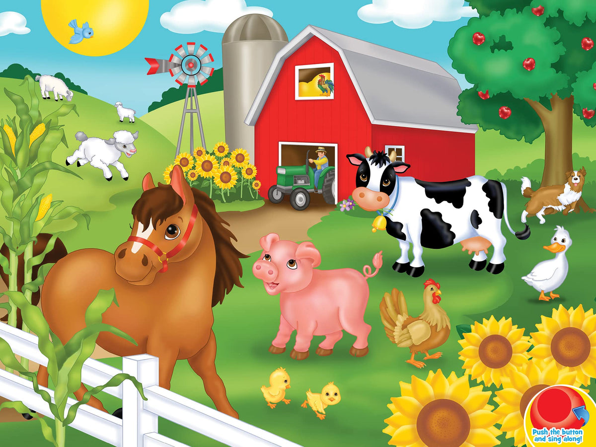 MasterPieces 24-Piece Old McDonald Sing-Along Sound Floor Puzzle – 18x24