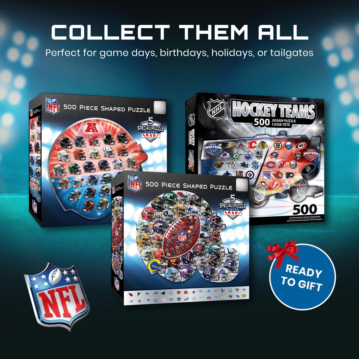 MasterPieces 500-Piece NFL Drip Art Helmet Puzzle – 25x22 Inches