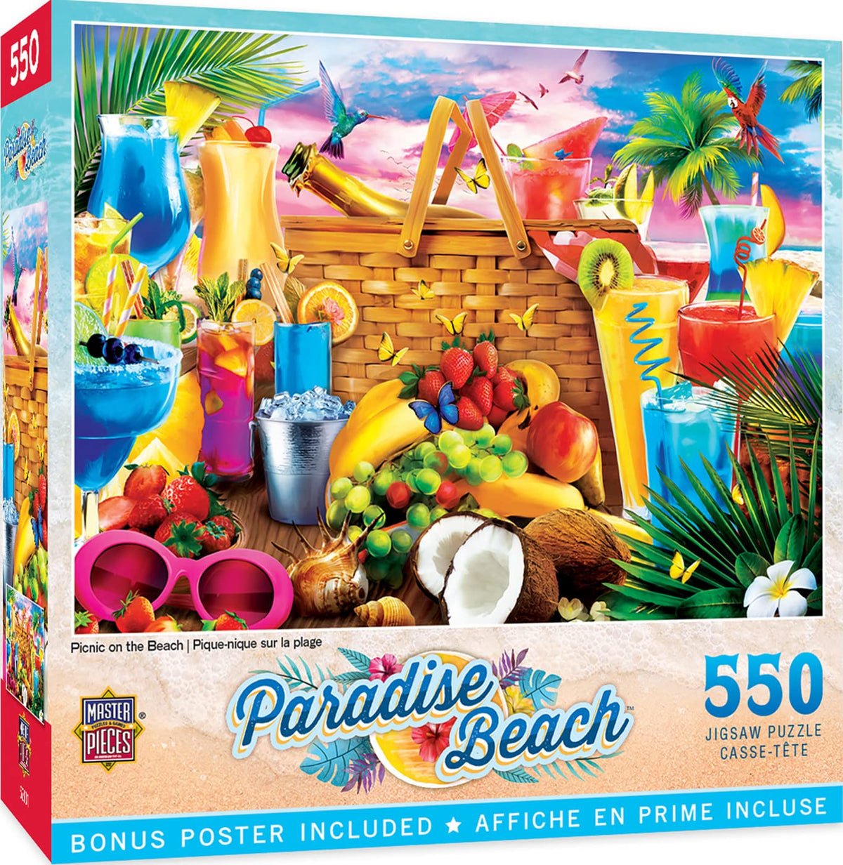 MasterPieces 550 Piece Jigsaw Puzzle – Picnic on the Beach (18x24)
