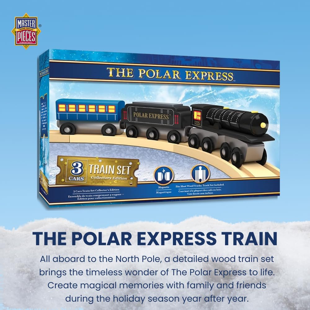 MasterPieces Polar Express Train 3-Piece Set – Official Licensed Collector’s Edition