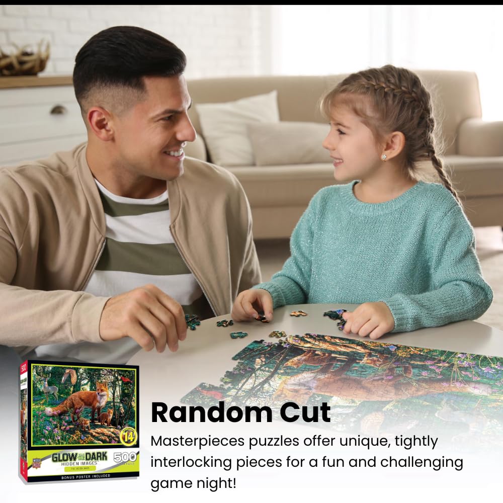 MasterPieces 500-Piece Glow-in-the-Dark Jigsaw Puzzle — The Woodlands, 15x21