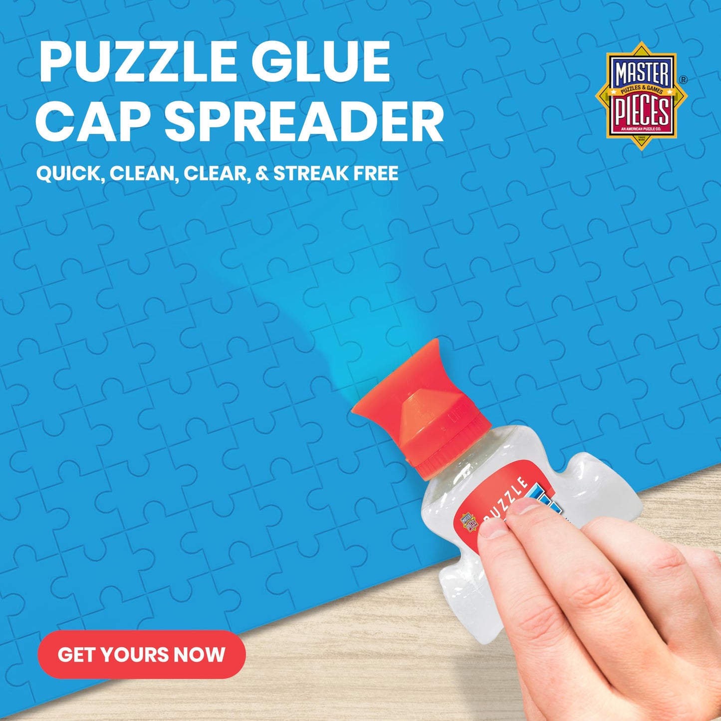 MasterPieces Puzzle Glue 5oz Clear – Quick-Dry Glossy Seal for 1000-Piece Puzzles