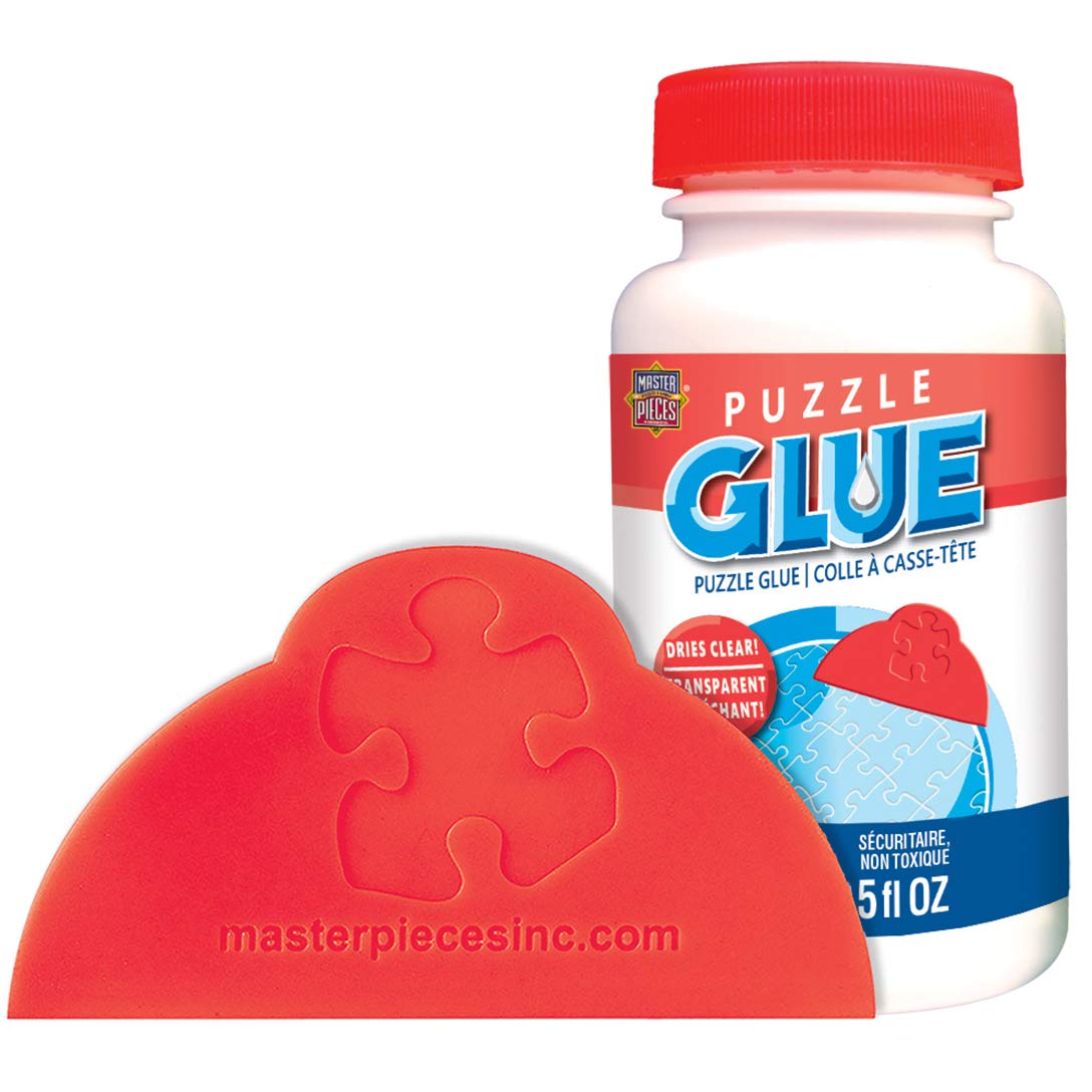 MasterPieces Puzzle Glue – 5 oz Clear-Drying Adhesive to Preserve Finished Puzzles (All Sizes)
