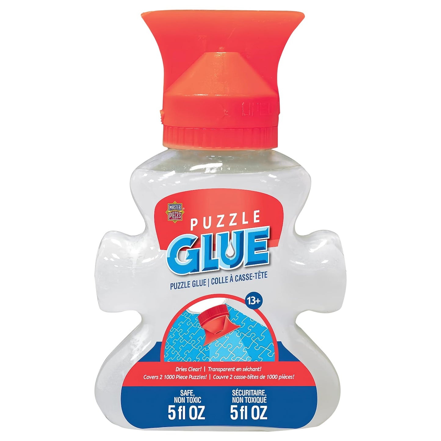 MasterPieces Puzzle Glue 5oz Clear – Quick-Dry Glossy Seal for 1000-Piece Puzzles