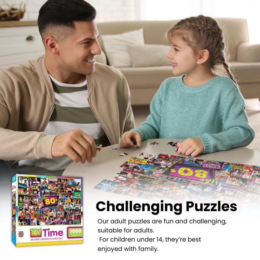 MasterPieces 1000-Piece Nostalgic 60s TV Shows Puzzle – Non-Glare Matte Finish