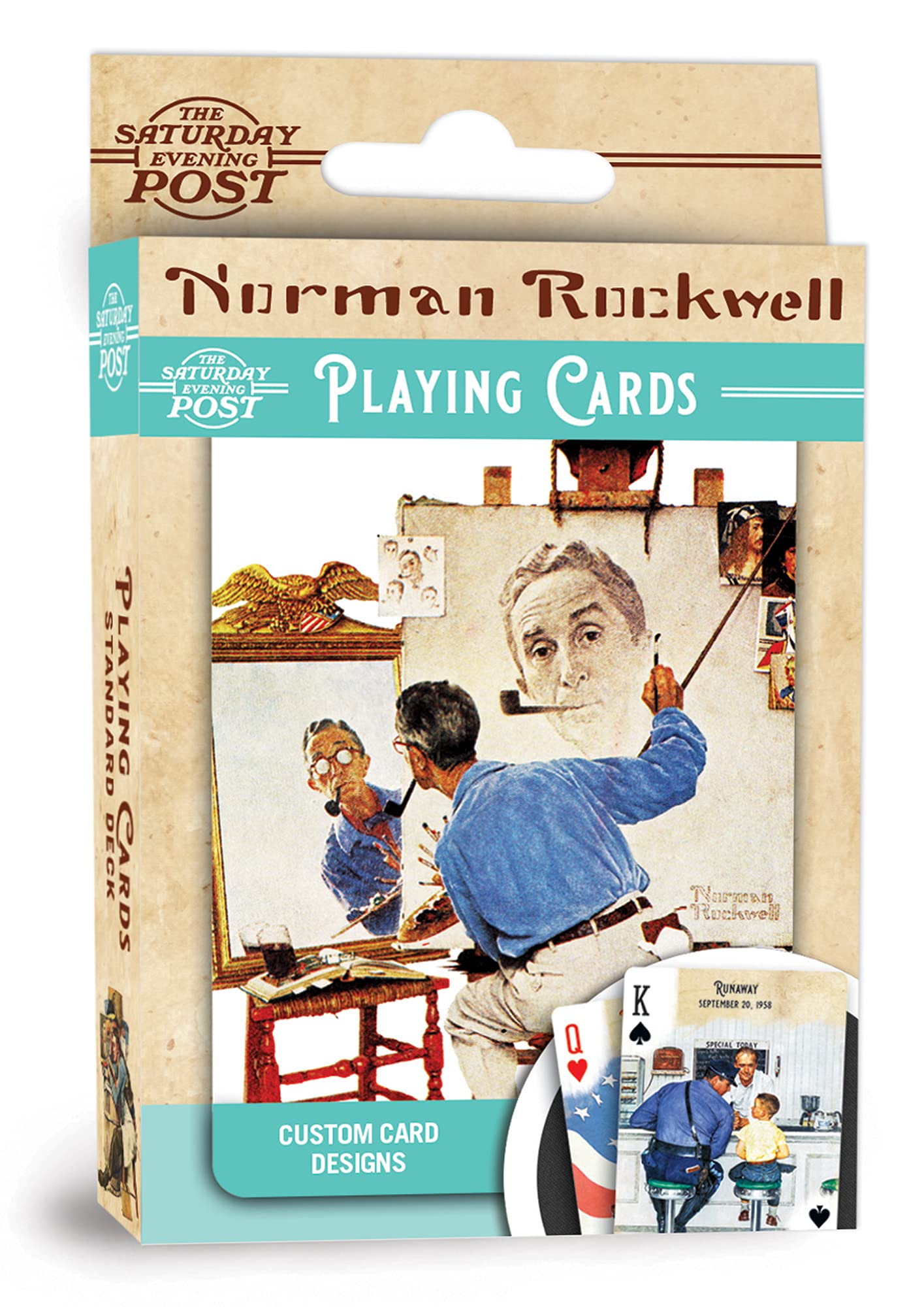 MasterPieces Saturday Evening Post Norman Rockwell Playing Cards – 54-Card Deck for Adults