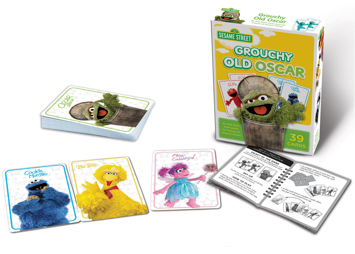 MasterPieces Sesame Street Grouchy Old Oscar Card Game – Fun for Kids & Family