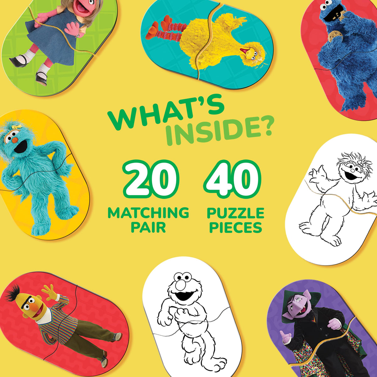 MasterPieces Sesame Street Heads & Toes Matching Game – Fun & Educational for Kids