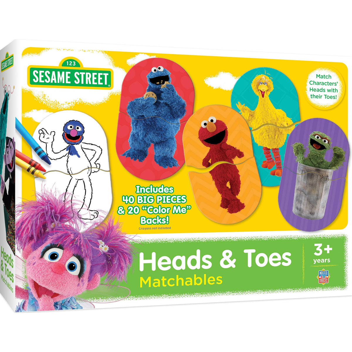 MasterPieces Sesame Street Heads & Toes Matching Game – Fun & Educational for Kids