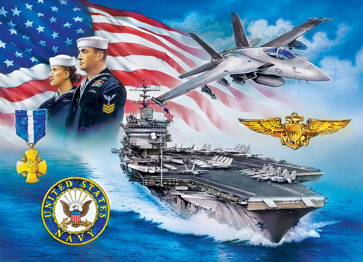MasterPieces 1000 Piece Jigsaw Puzzle - U.S. Navy Scene (19.25 by 26.75 inches)