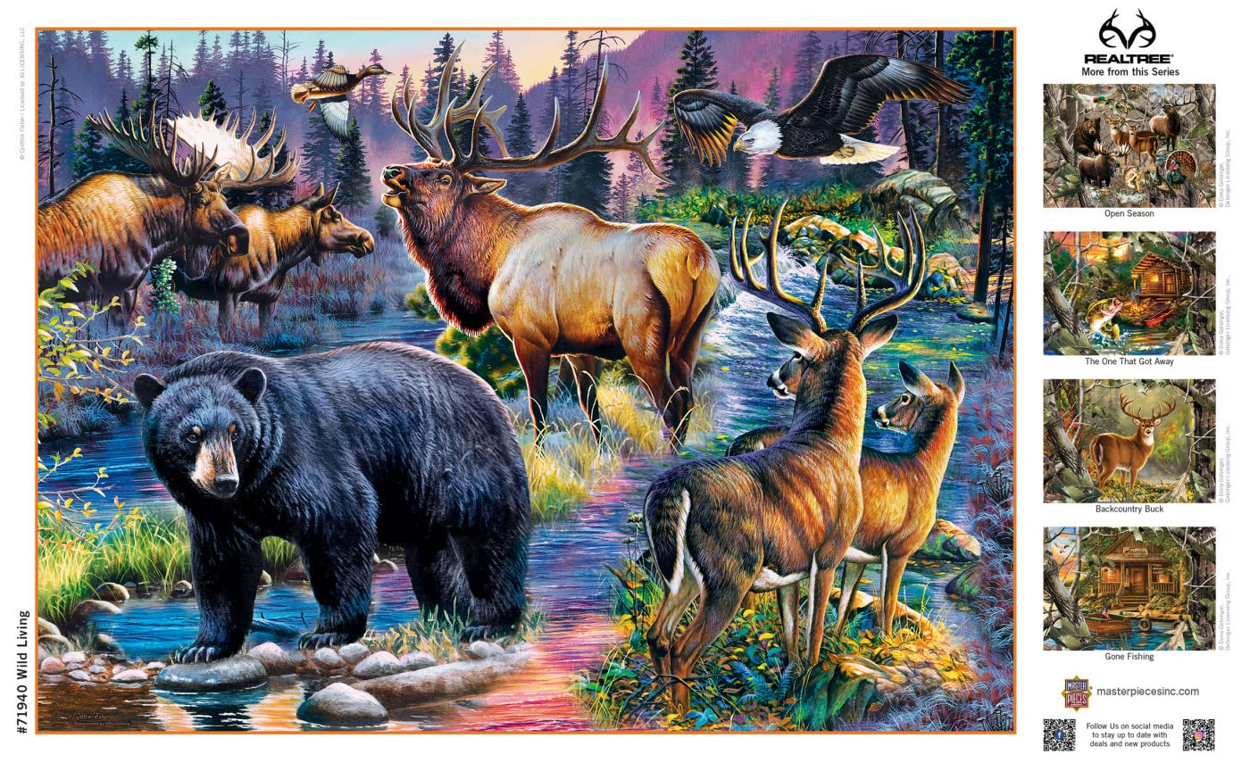 MasterPieces 1000-Piece Jigsaw Puzzle – Wild Living (19.25 x 26.75)