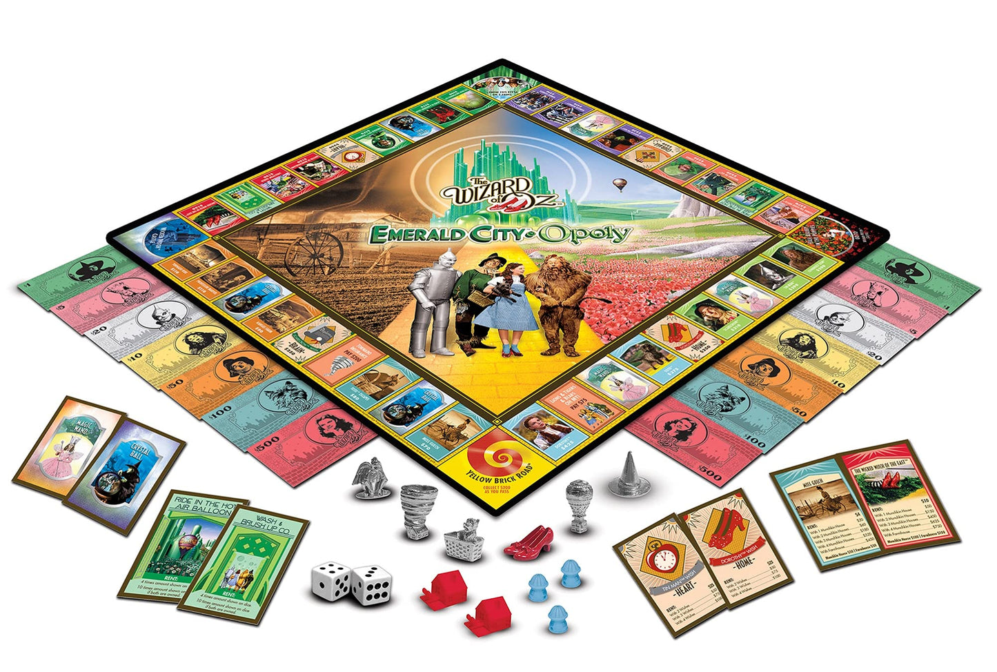 MasterPieces Wizard of Oz Emerald City Opoly – Officially Licensed Family Board Game