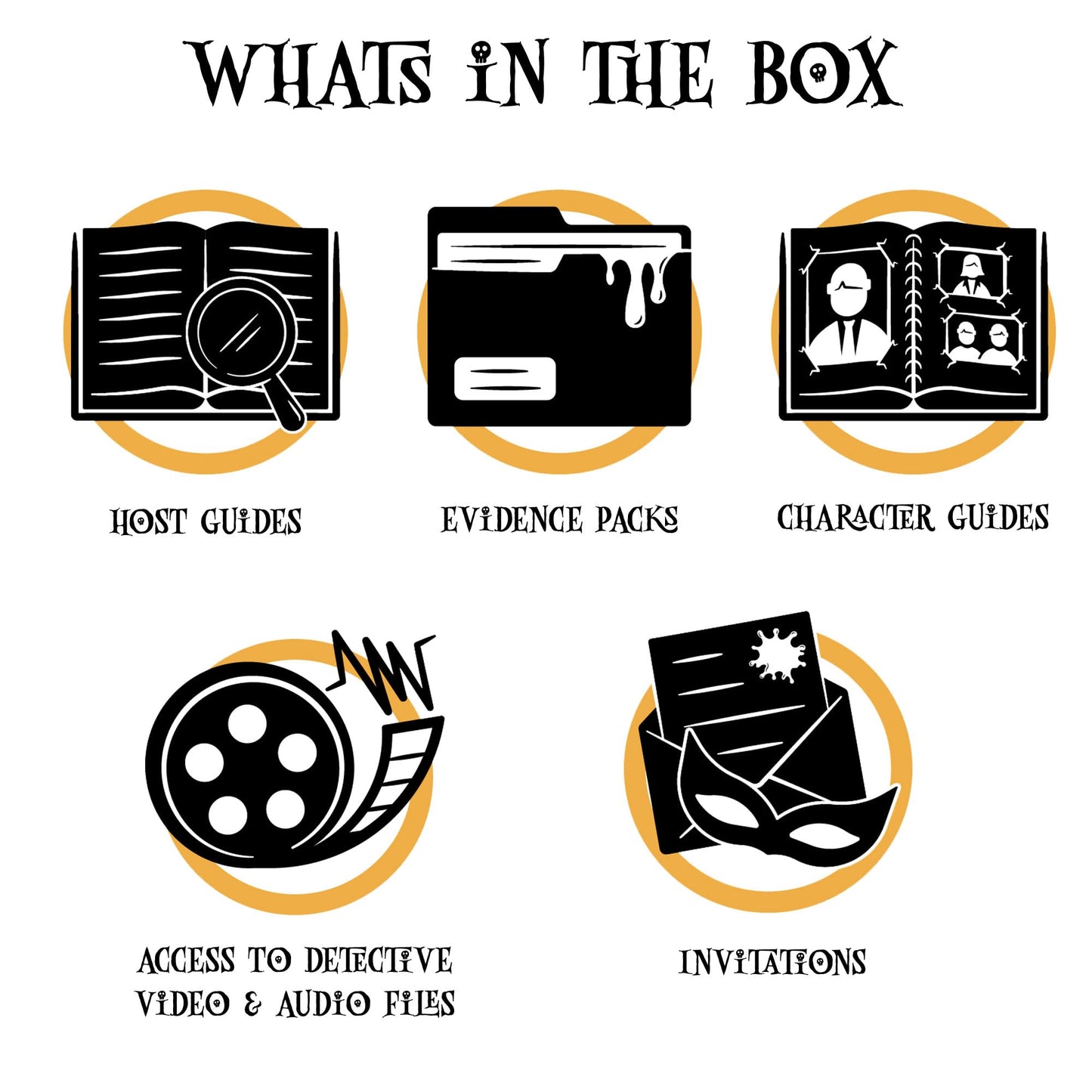 Masters of Mystery Monster Mansion Murder Mystery Dinner Party Game – Spooky Haunted Whodunnit for Adults (4–20 Players)