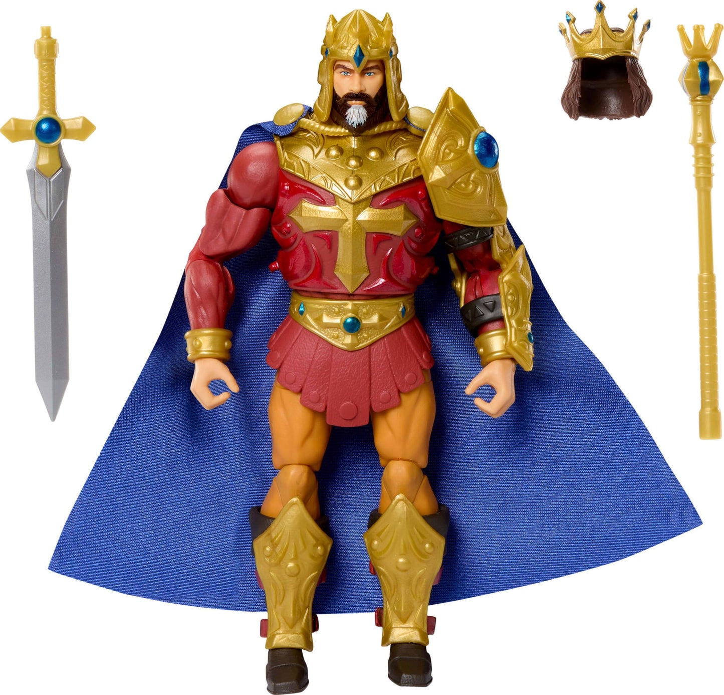 Masters of the Universe Masterverse 7-Inch King Randor Figure – Cape & Armor, 30 Articulations