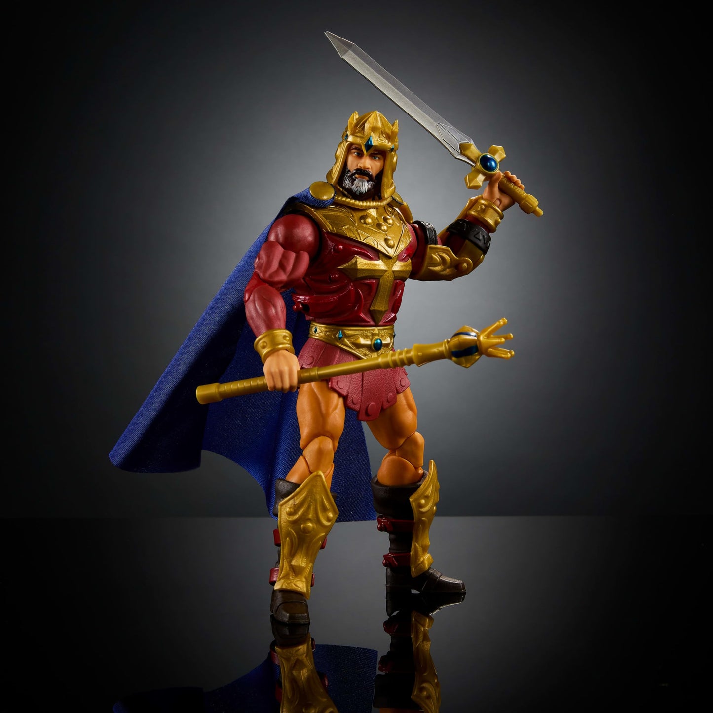 Masters of the Universe Masterverse 7-Inch King Randor Figure – Cape & Armor, 30 Articulations