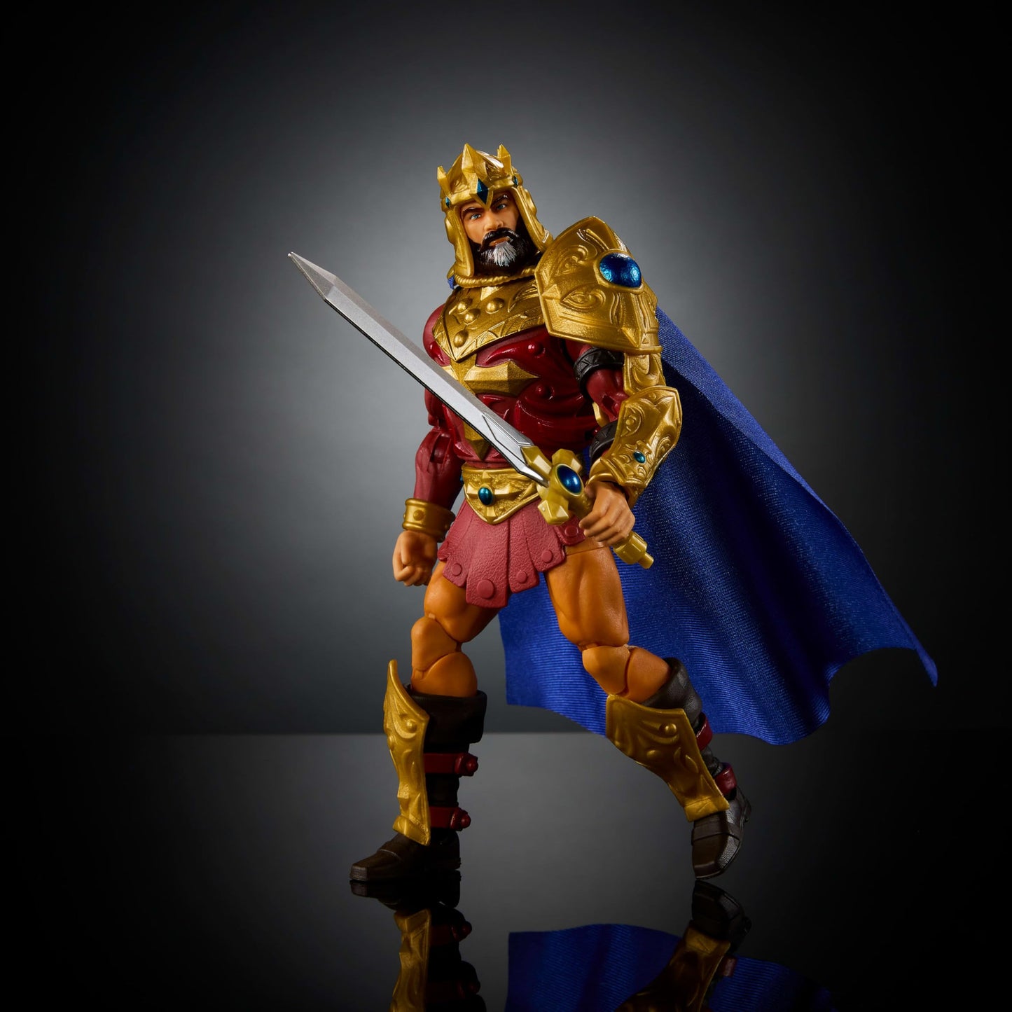 Masters of the Universe Masterverse 7-Inch King Randor Figure – Cape & Armor, 30 Articulations