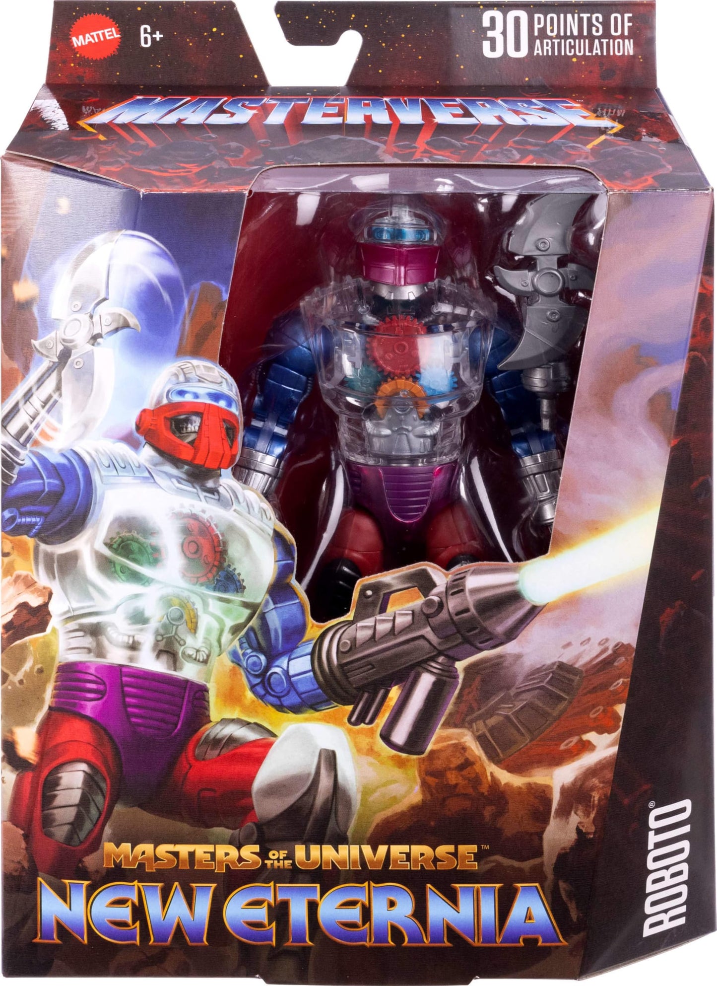 Masters of the Universe Masterverse Roboto 7-Inch Action Figure – New Eternia, 30 Articulations