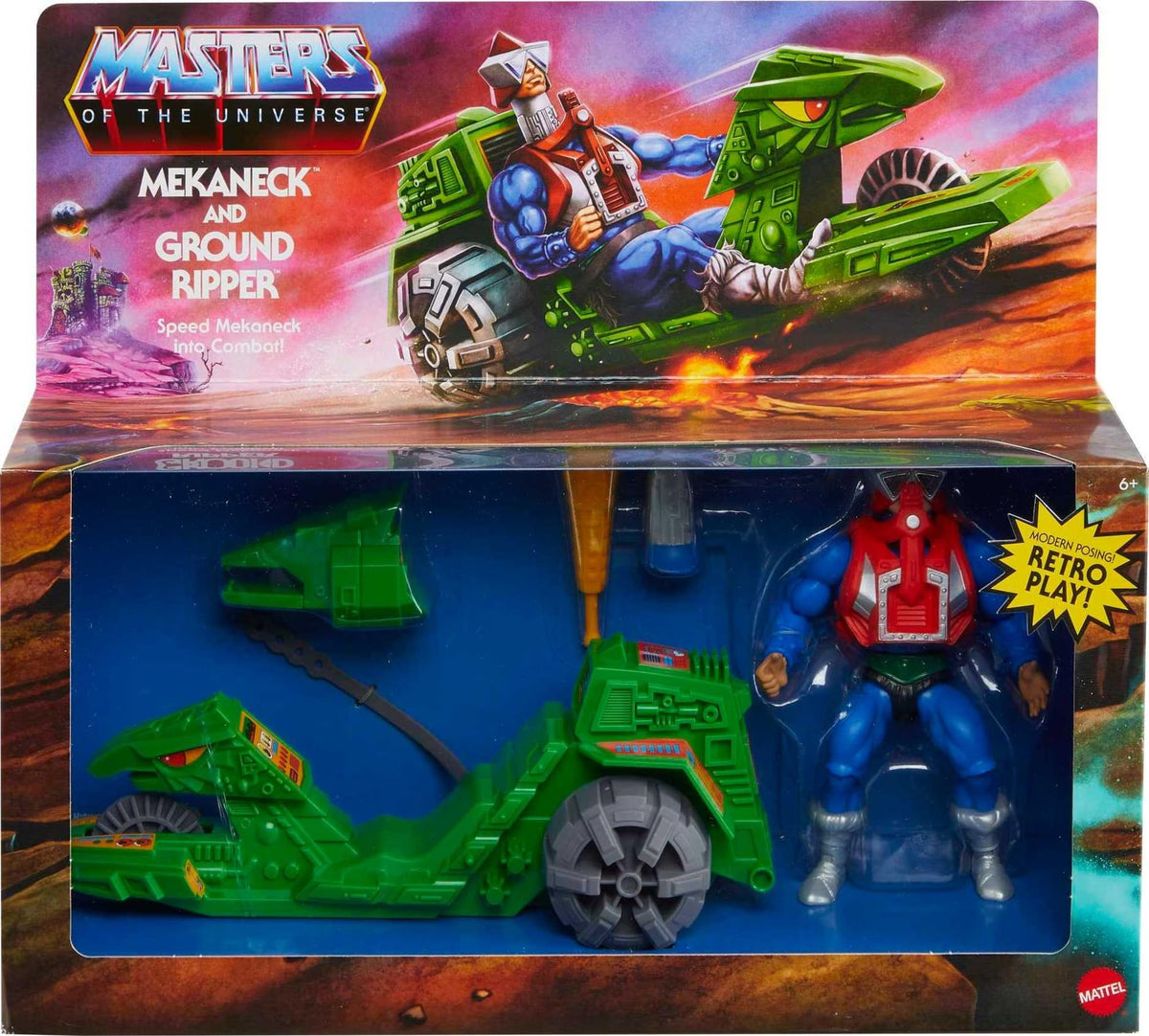 Masters of the Universe Origins Ground Ripper & Mekaneck – 5.5-Inch Figure & Vehicle Pack