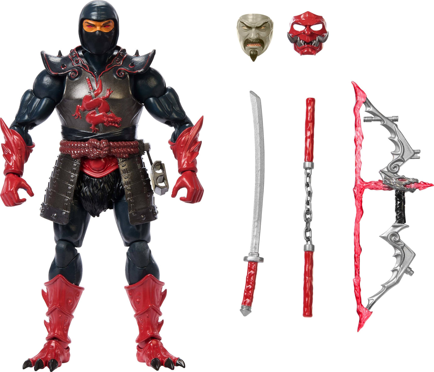 Masters of the Universe Ninjor Masterverse Figure – 7-Inch, 30 Points of Articulation, Armor & Weapons