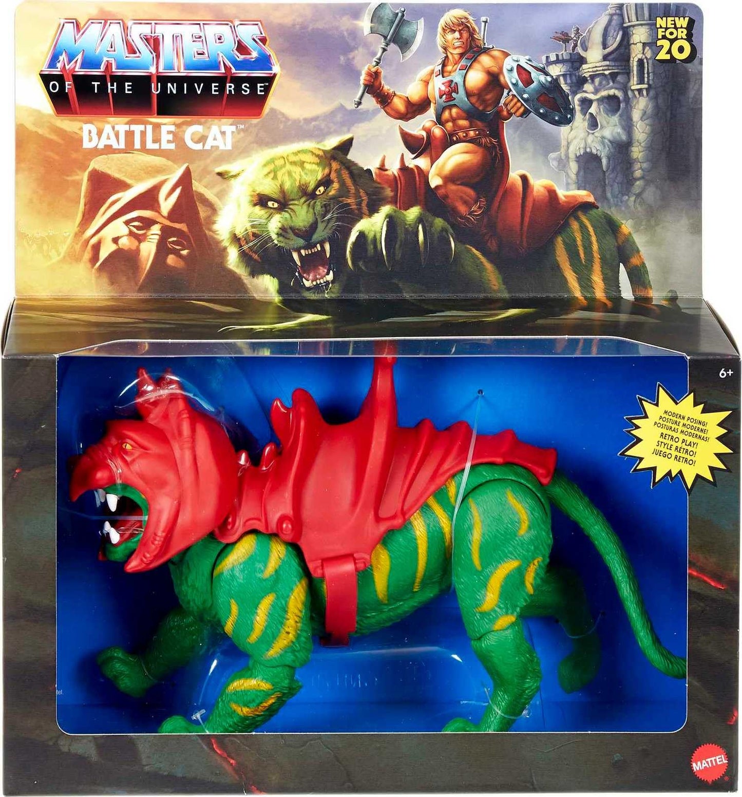 Masters of the Universe Origins Battle Cat 6.75-in Action Figure – He-Man's Loyal Eternian Tiger for MOTU Storytelling Play & Display