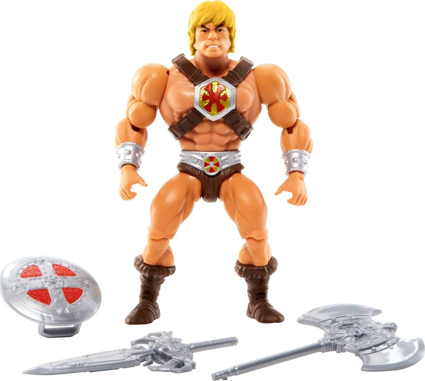 Masters of the Universe Origins He-Man Action Figure – 5.5-Inch Posable with Mini Comic