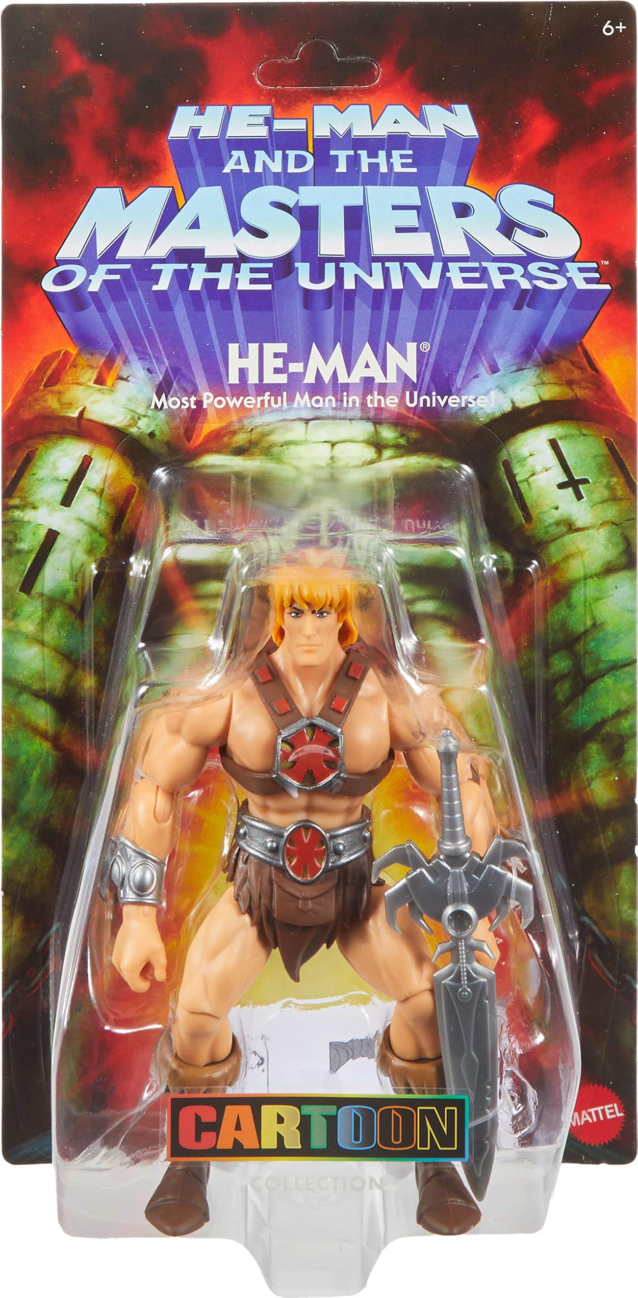 Masters of the Universe Origins He-Man Action Figure 5.5-Inch with Power Sword