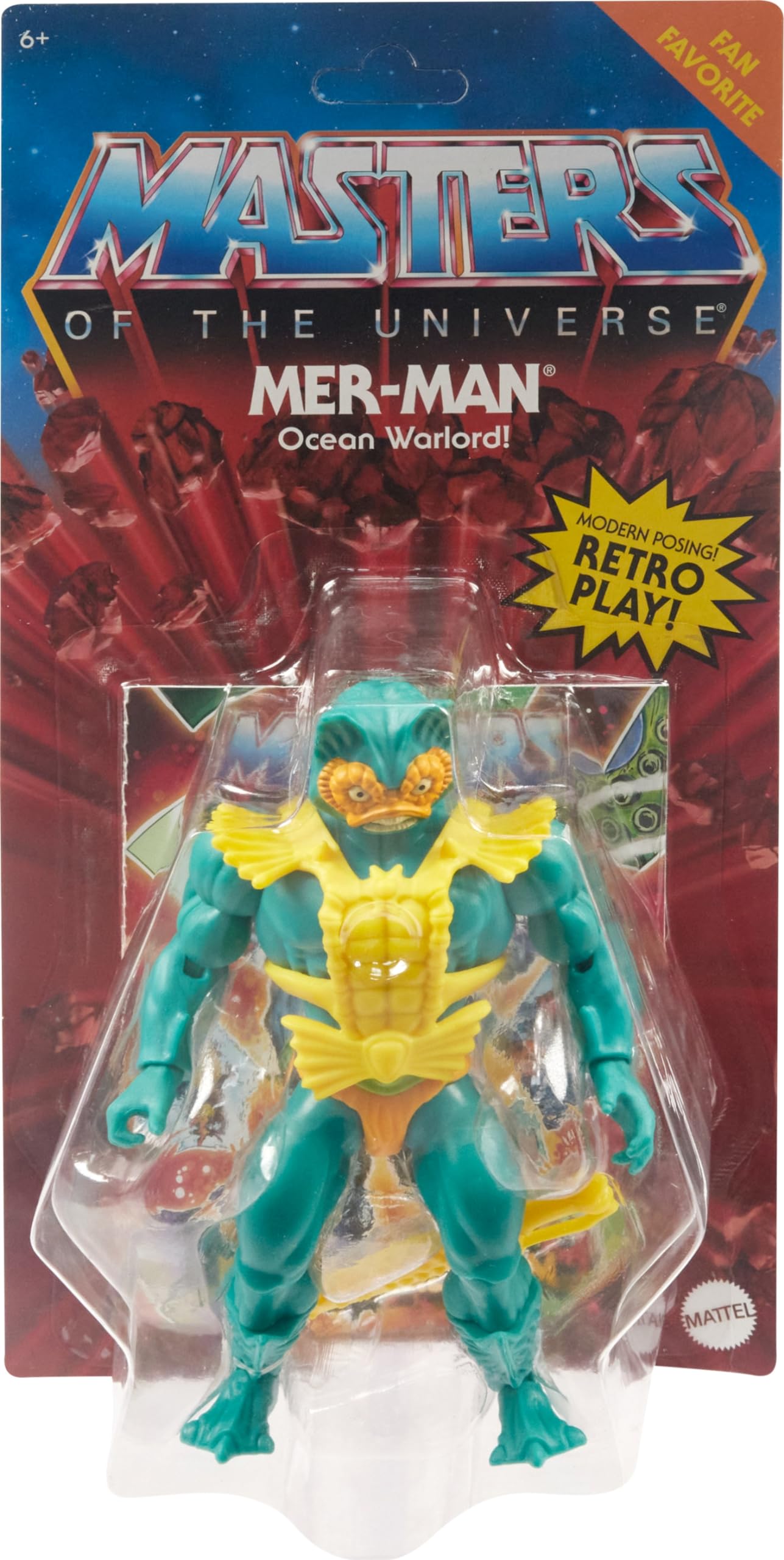 Masters of the Universe Origins Mer-Man Action Figure – 5.5-Inch Ocean Warlord with 16 Points of Articulation