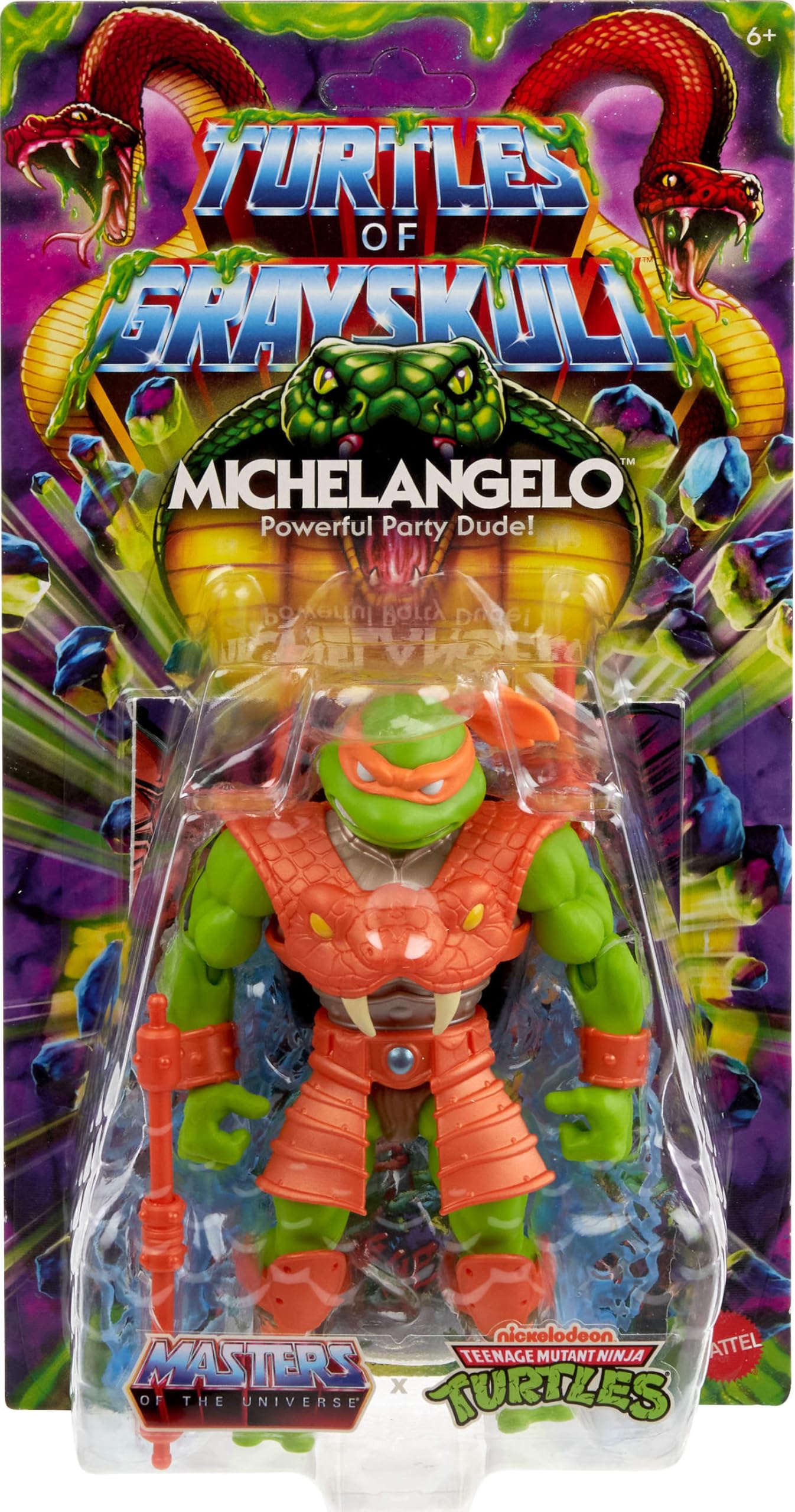 Masters of the Universe Origins Michelangelo: Reptile Wars Armored Action Figure (5.5 Inch)
