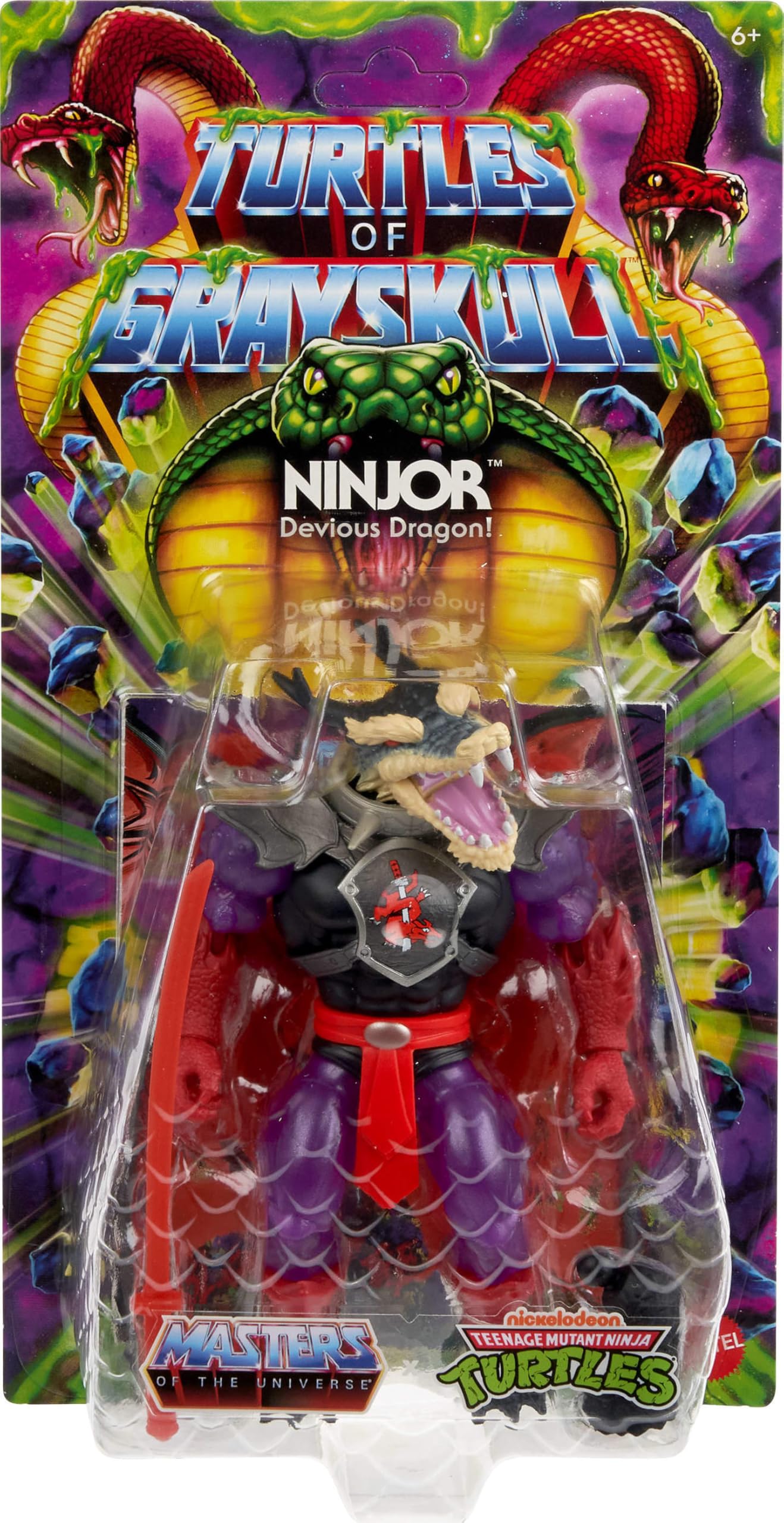 Masters of the Universe Origins: Ninjor in Turtles of Grayskull – Reptile Wars 5.5-Inch Poseable Figure