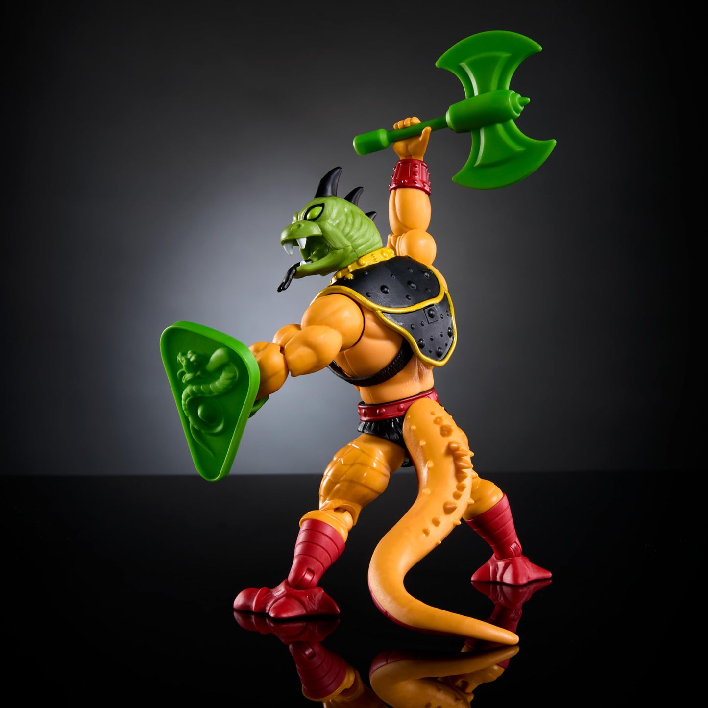 Masters of the Universe Origins Reptilax Action Figure – 5.5-Inch, 16-Point Articulation, 3 Weapons