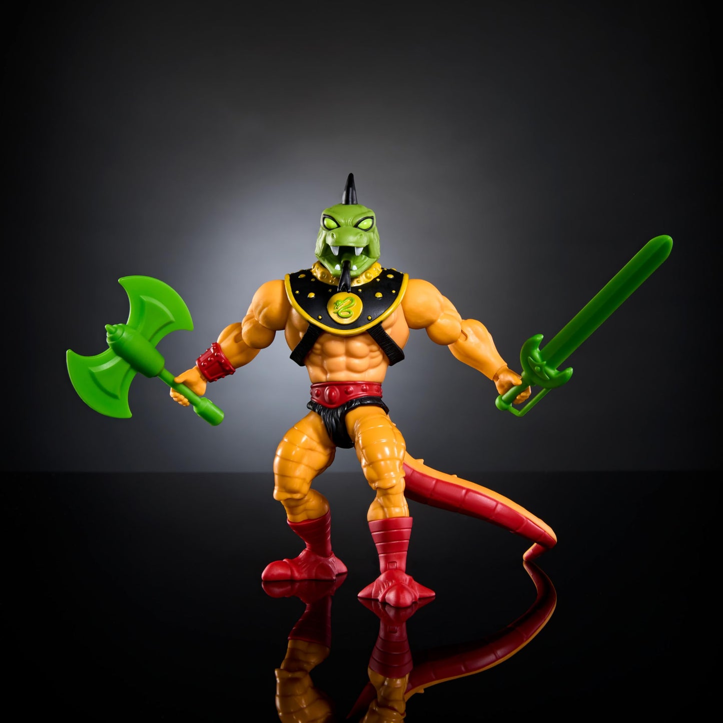 Masters of the Universe Origins Reptilax Action Figure – 5.5-Inch, 16-Point Articulation, 3 Weapons