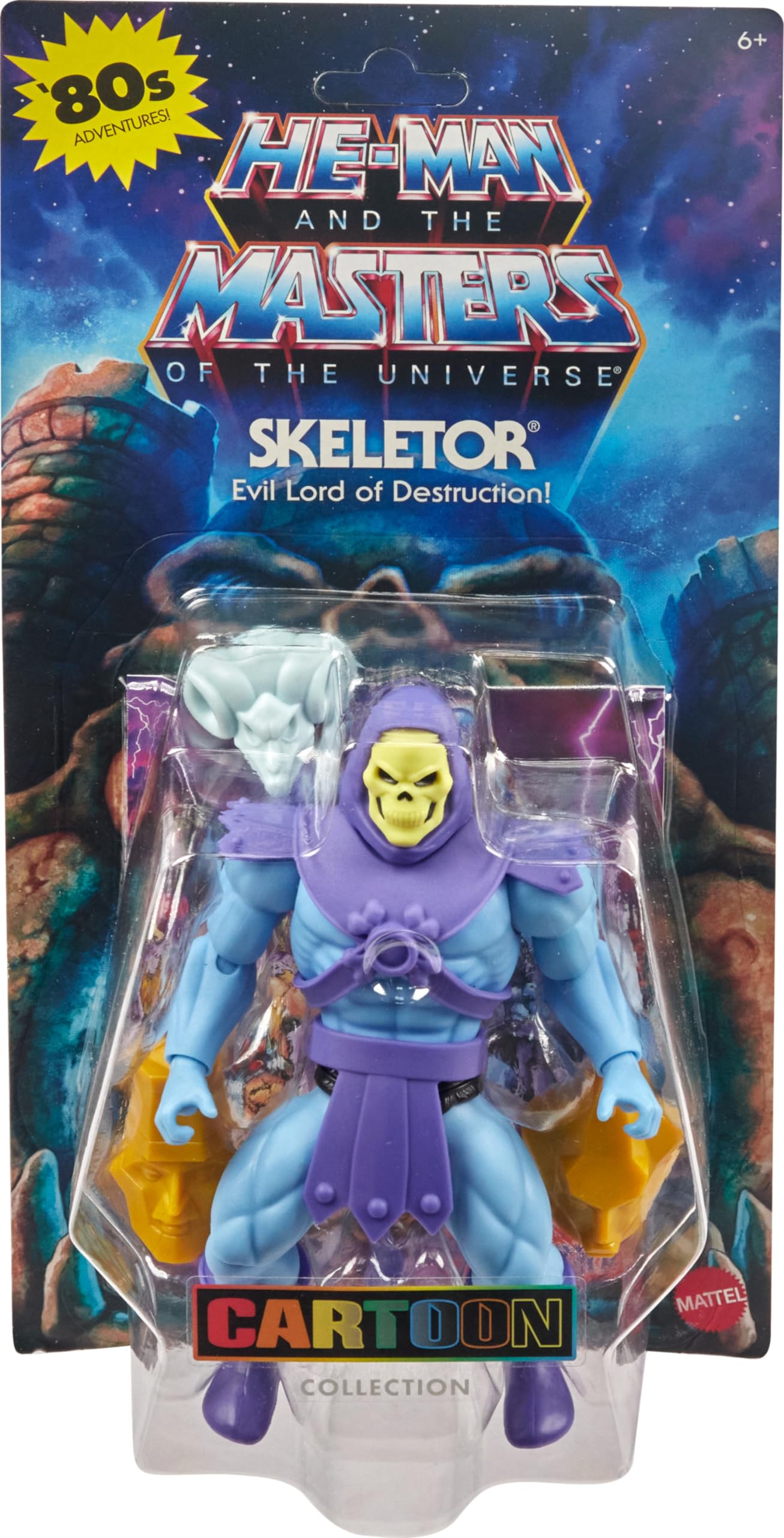 Masters of the Universe Origins Skeletor 5.5-Inch Action Figure with Mini-Comic – Collectible MOTU Toy