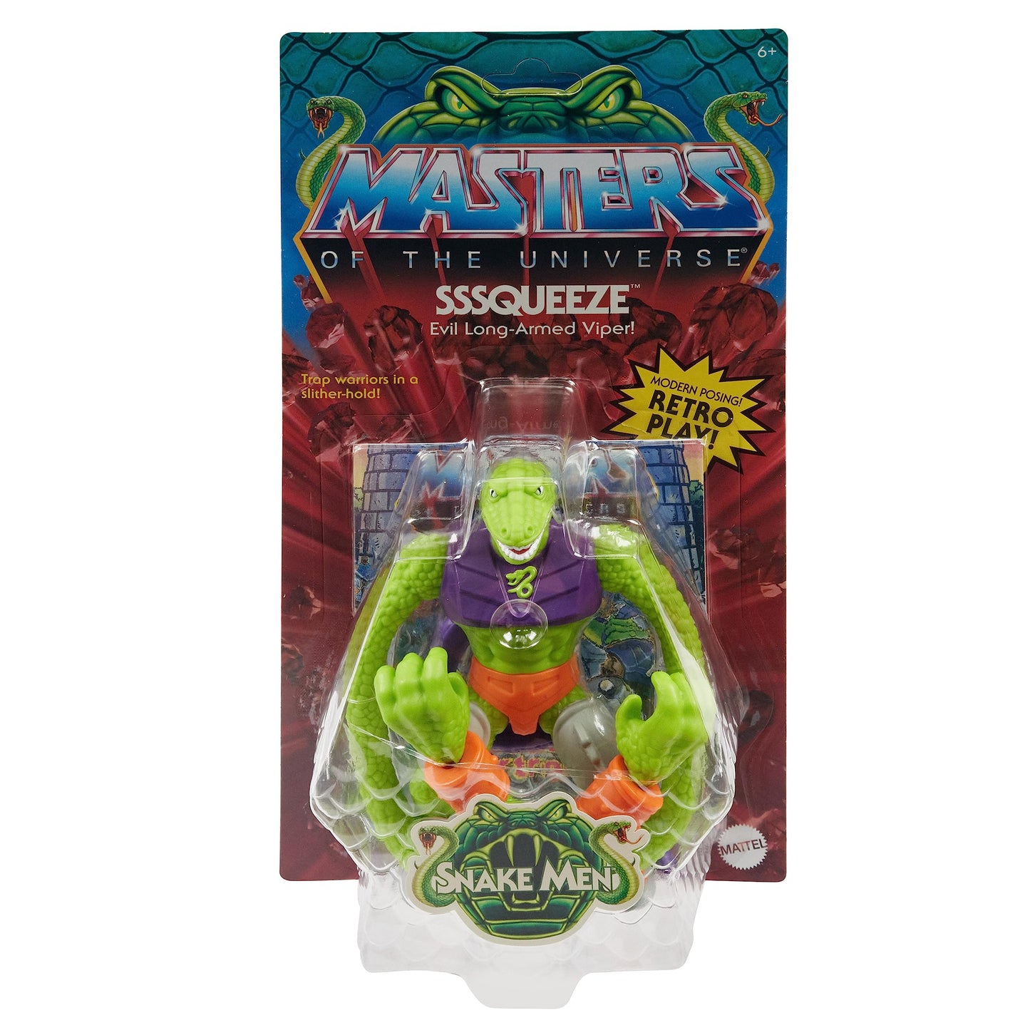 Masters of the Universe Origins Sssqueeze Figure – 5.5-Inch Poseable Figure with Mini Comic