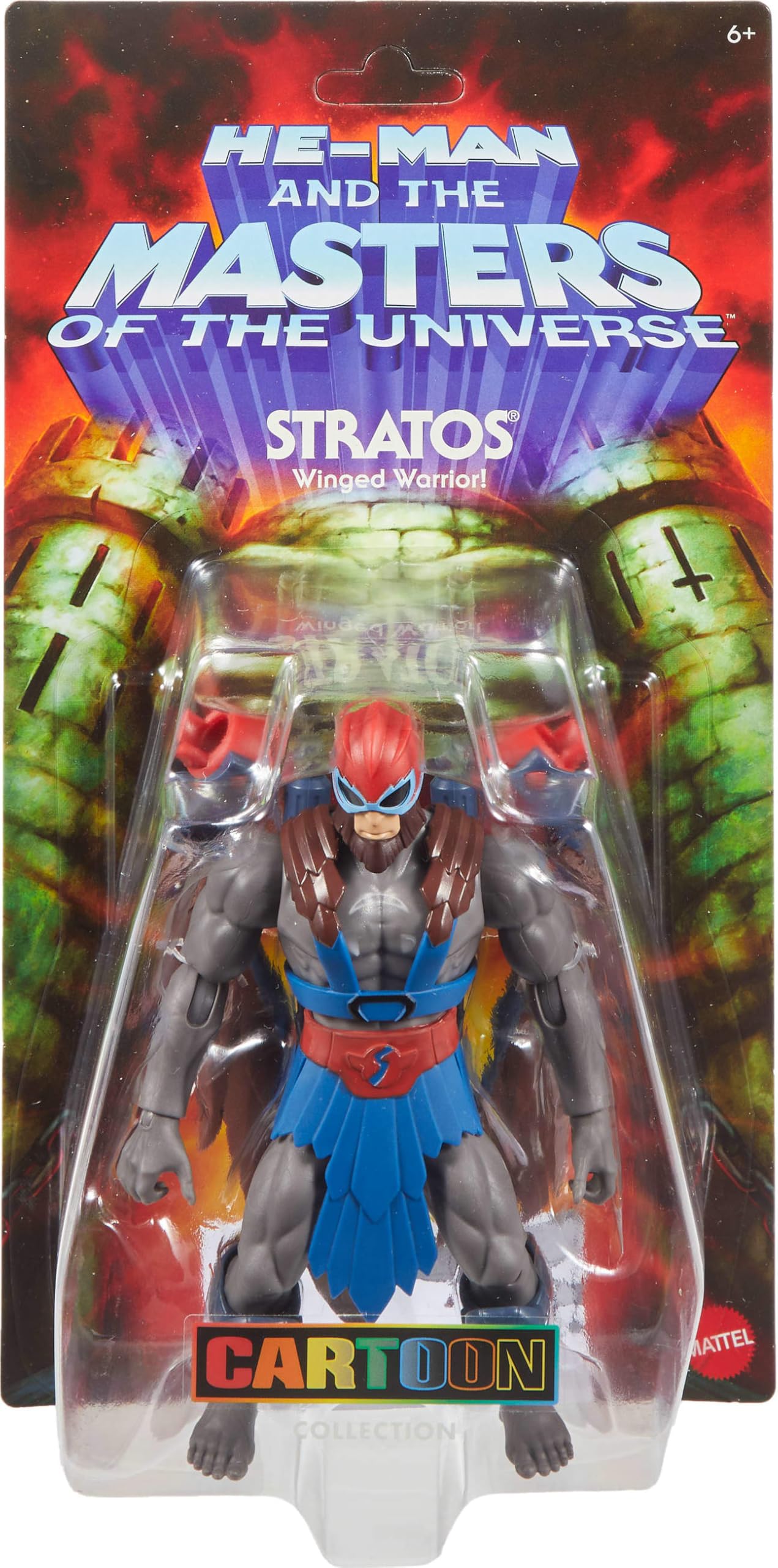 Masters of the Universe Origins Stratos Action Figure — 5.5-Inch Scale with Wing Attachments (200X Cartoon Collection)