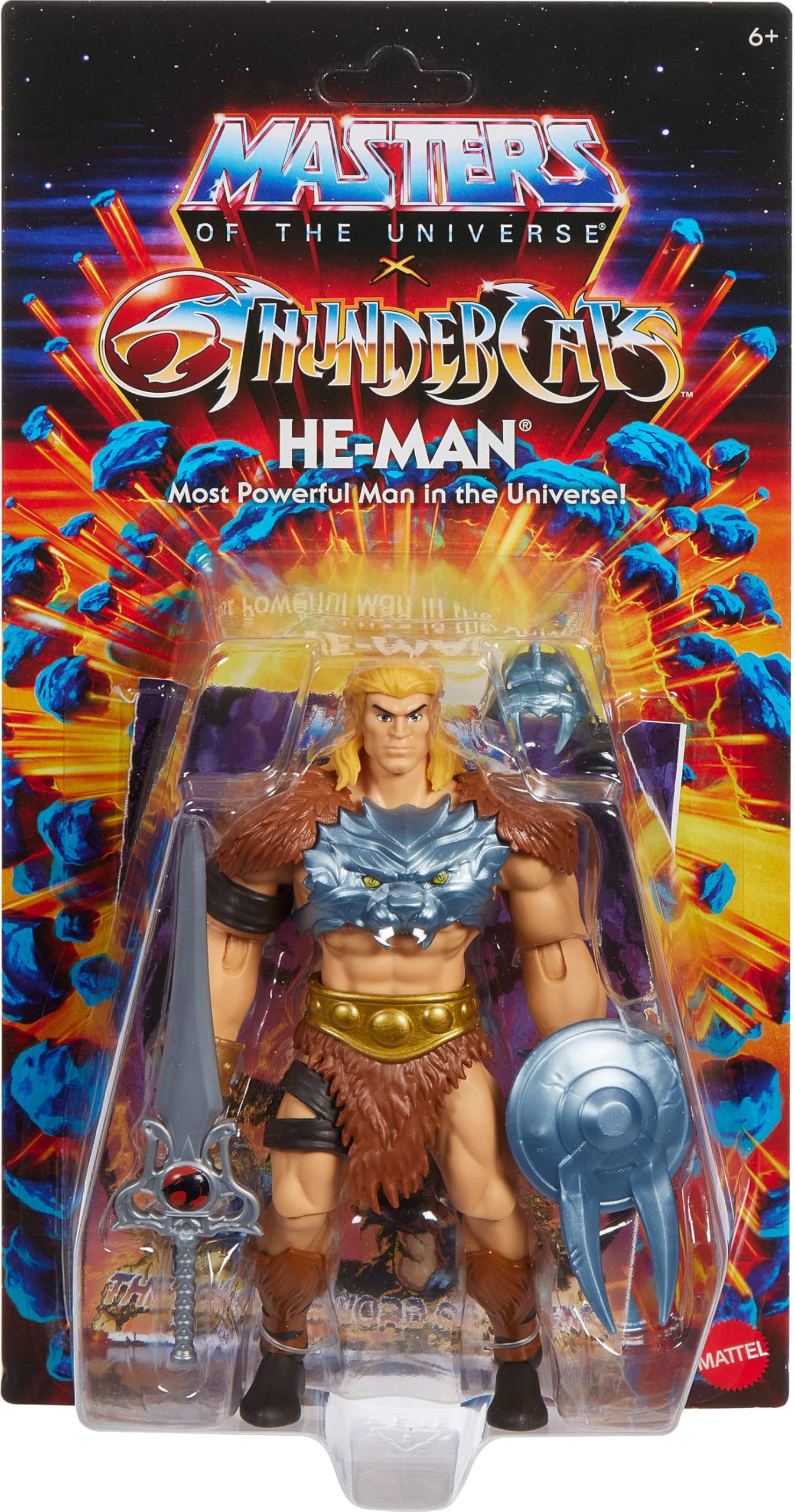 Masters of the Universe Origins & ThunderCats He-Man 5.5-Inch Action Figure – Removable Armor, Sword, Shield & Mini-Comic