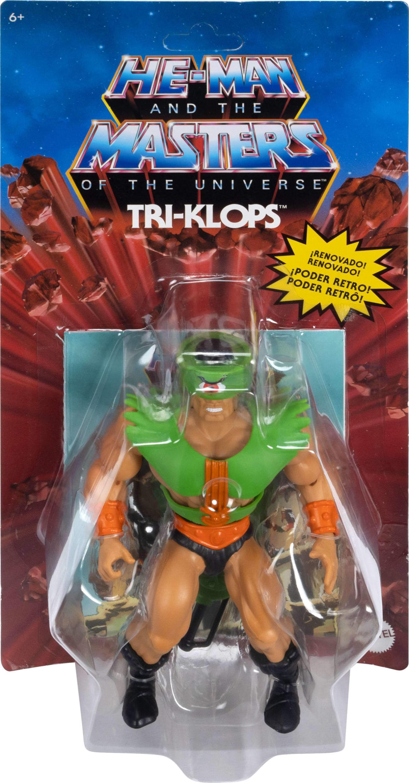 Masters of the Universe Origins Tri-Klops Action Figure – 5.5-Inch Collectible with Armor, Visor, Sword & Mini-Comic