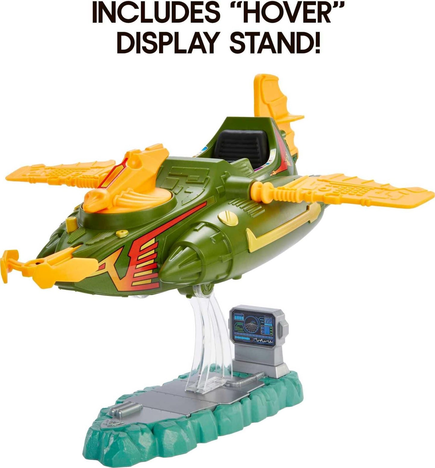 Masters of the Universe Origins Wind Raider Vehicle – Tow Hook, Retractable Cable & Hover Stand