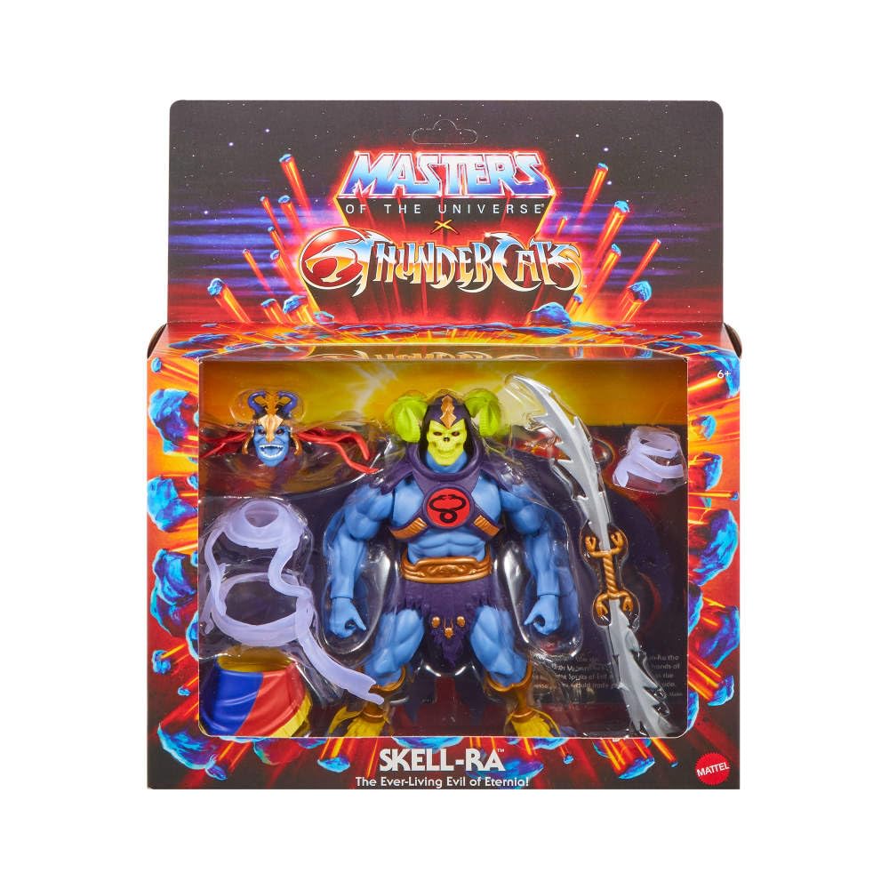 Masters of the Universe Origins X Thundercats Skell-Ra Action Figure – 5.5-Inch, Swap Heads & Armor