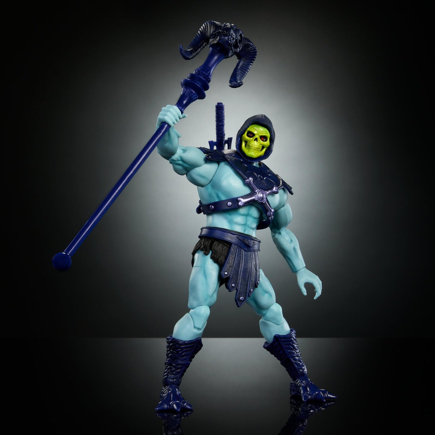 Masters of the Universe Masterverse Skeletor 18 cm Action Figure – Turquoise Body, Purple Armor, Sword & Staff