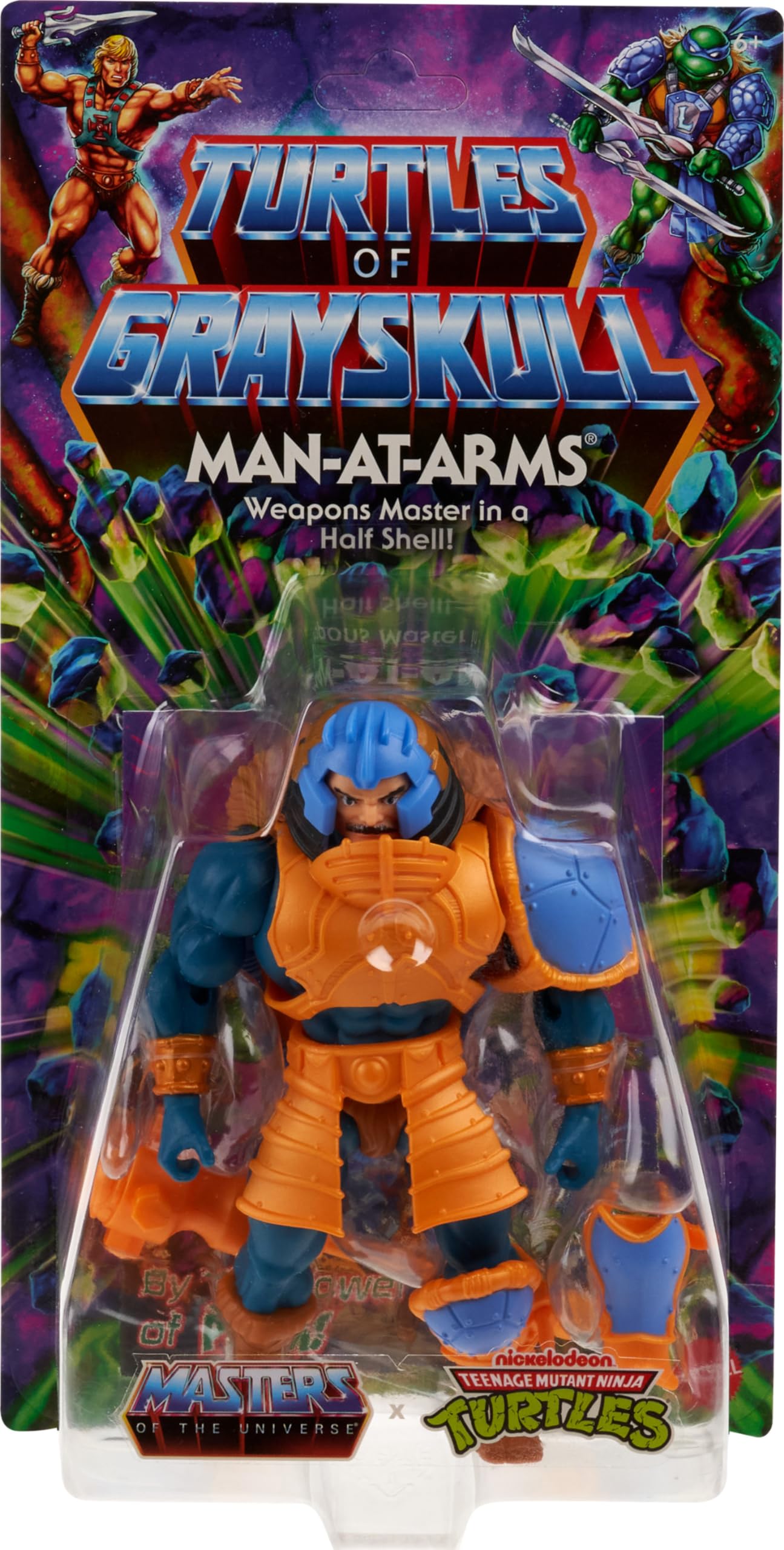 Masters of the Universe Origins Turtles of Grayskull Man-At-Arms Action Figure – MOTU TMNT Crossover