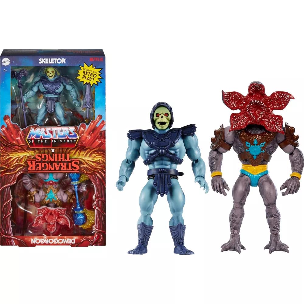 Masters of the Universe X Stranger Things Skeletor and Demogorgon 2-Pack Action Figures