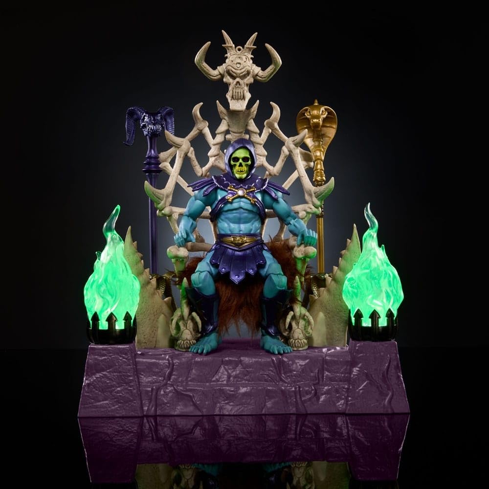 Masters of the Universe Masterverse Skeletor Action Figure & Illuminated Throne Set | MOTU Toy HXX63