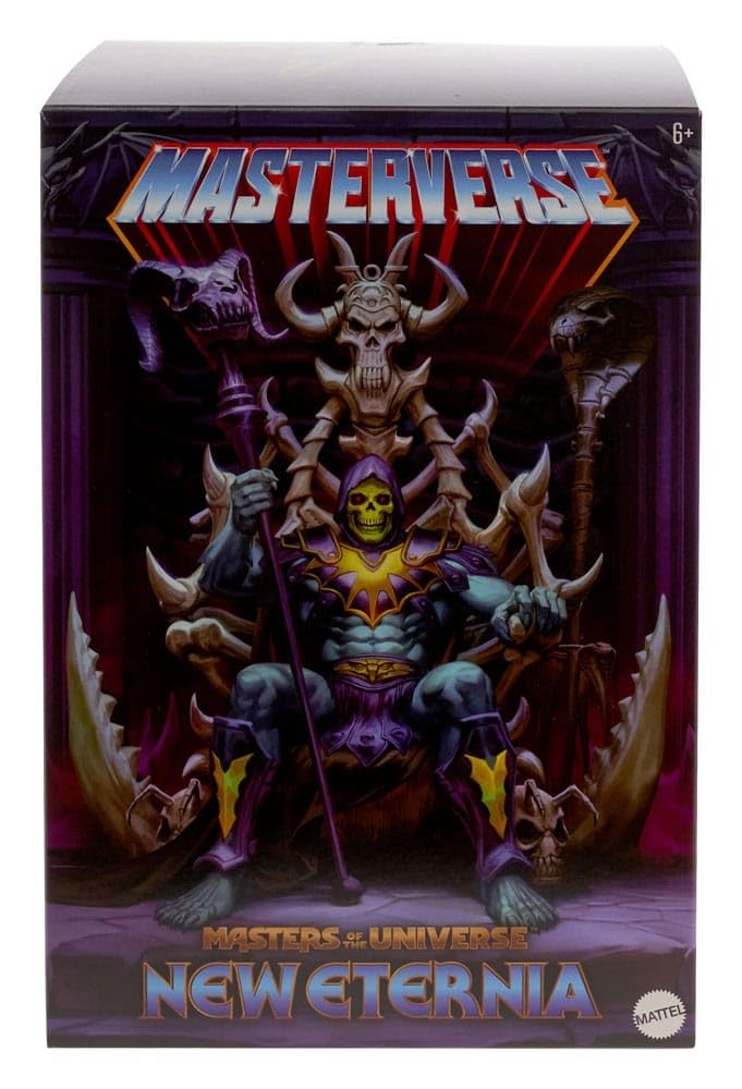 Masters of the Universe Masterverse Skeletor Action Figure & Illuminated Throne Set | MOTU Toy HXX63