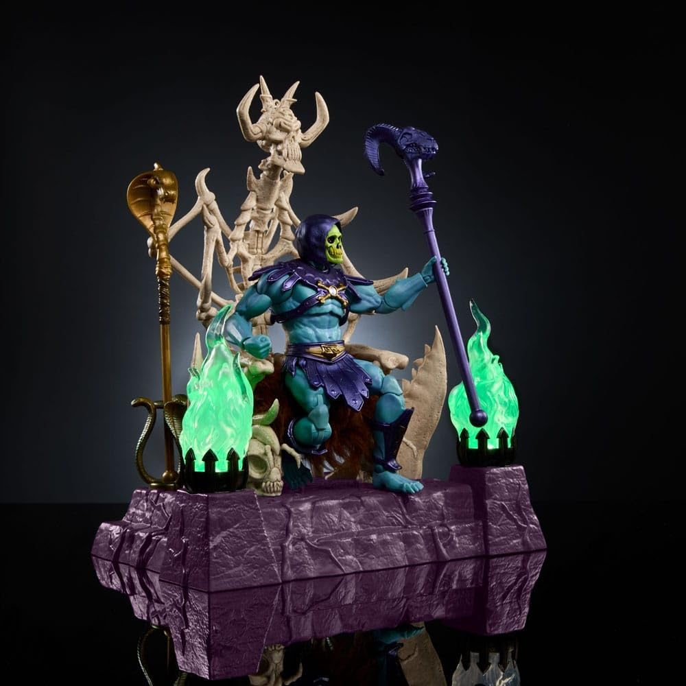 Masters of the Universe Masterverse Skeletor Action Figure & Illuminated Throne Set | MOTU Toy HXX63