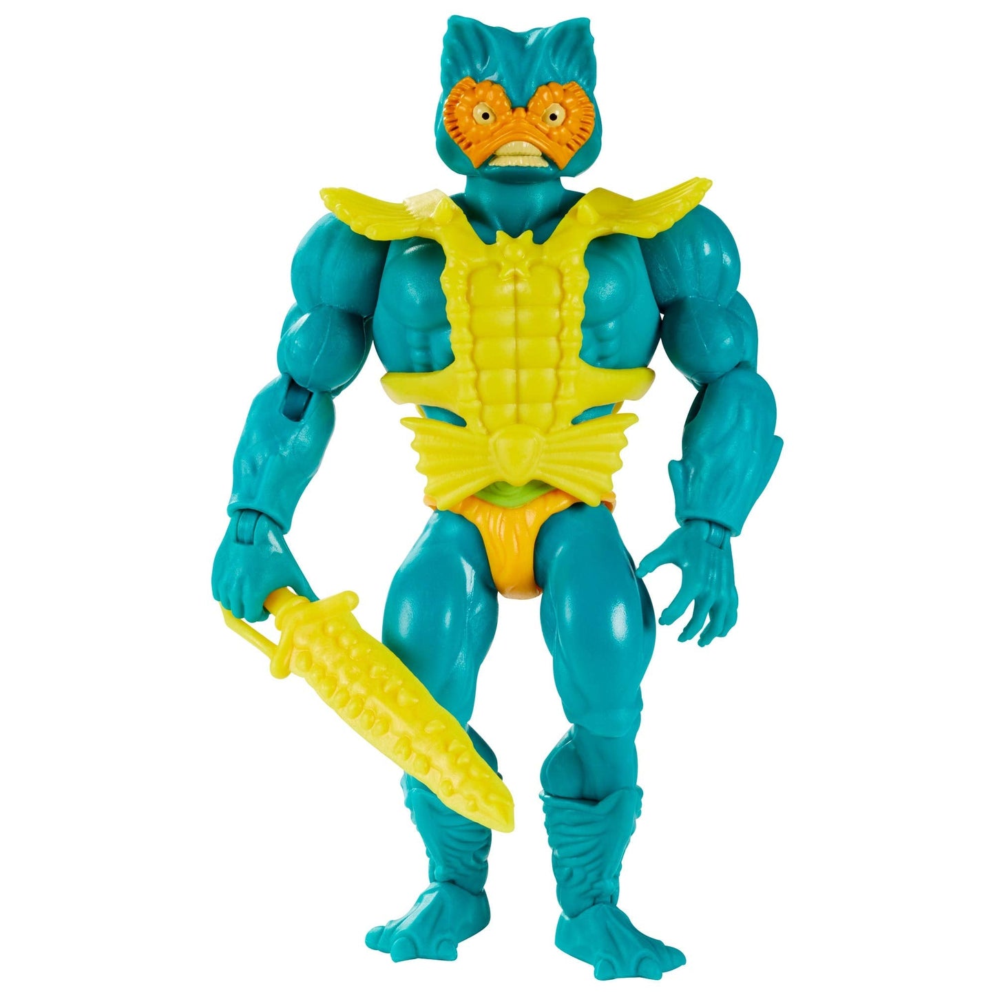 Masters of the Universe Origins Mer-Man 5.5-In Action Figure | 16 Joints, Mini Comic, Retro Packaging | Mattel