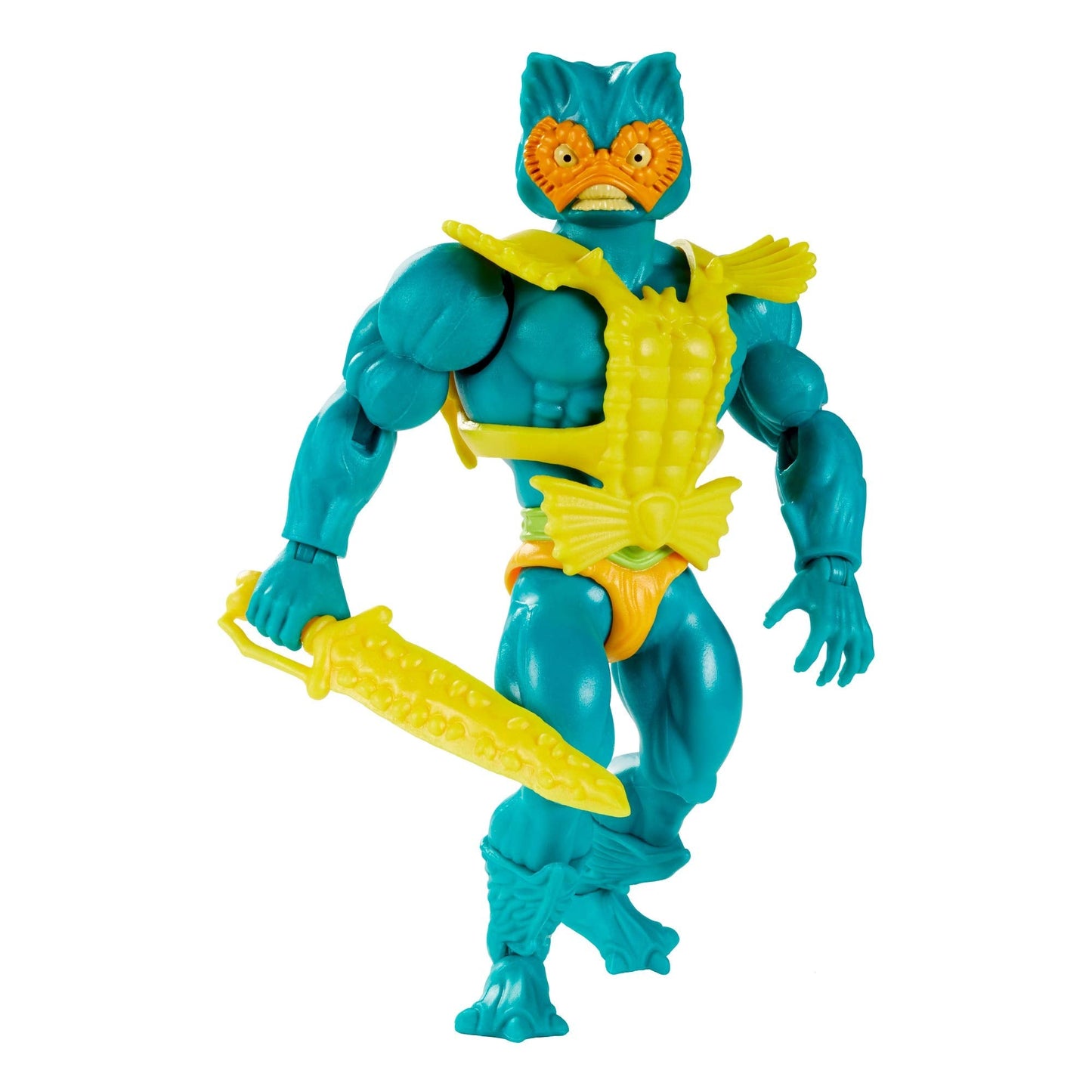 Masters of the Universe Origins Mer-Man 5.5-In Action Figure | 16 Joints, Mini Comic, Retro Packaging | Mattel